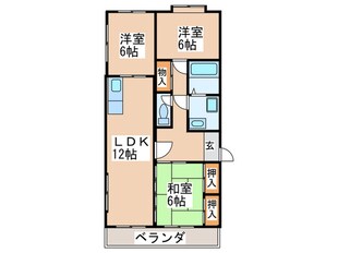 峰塚マンションの物件間取画像